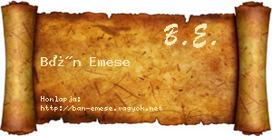 Bán Emese névjegykártya