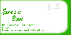 emese ban business card