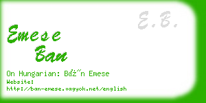emese ban business card